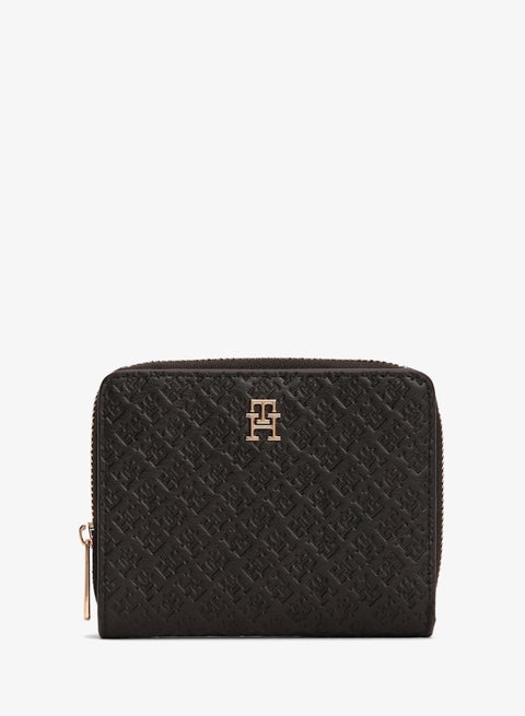 Hilfiger Icon Debossed Zip-Around Flap Wallet